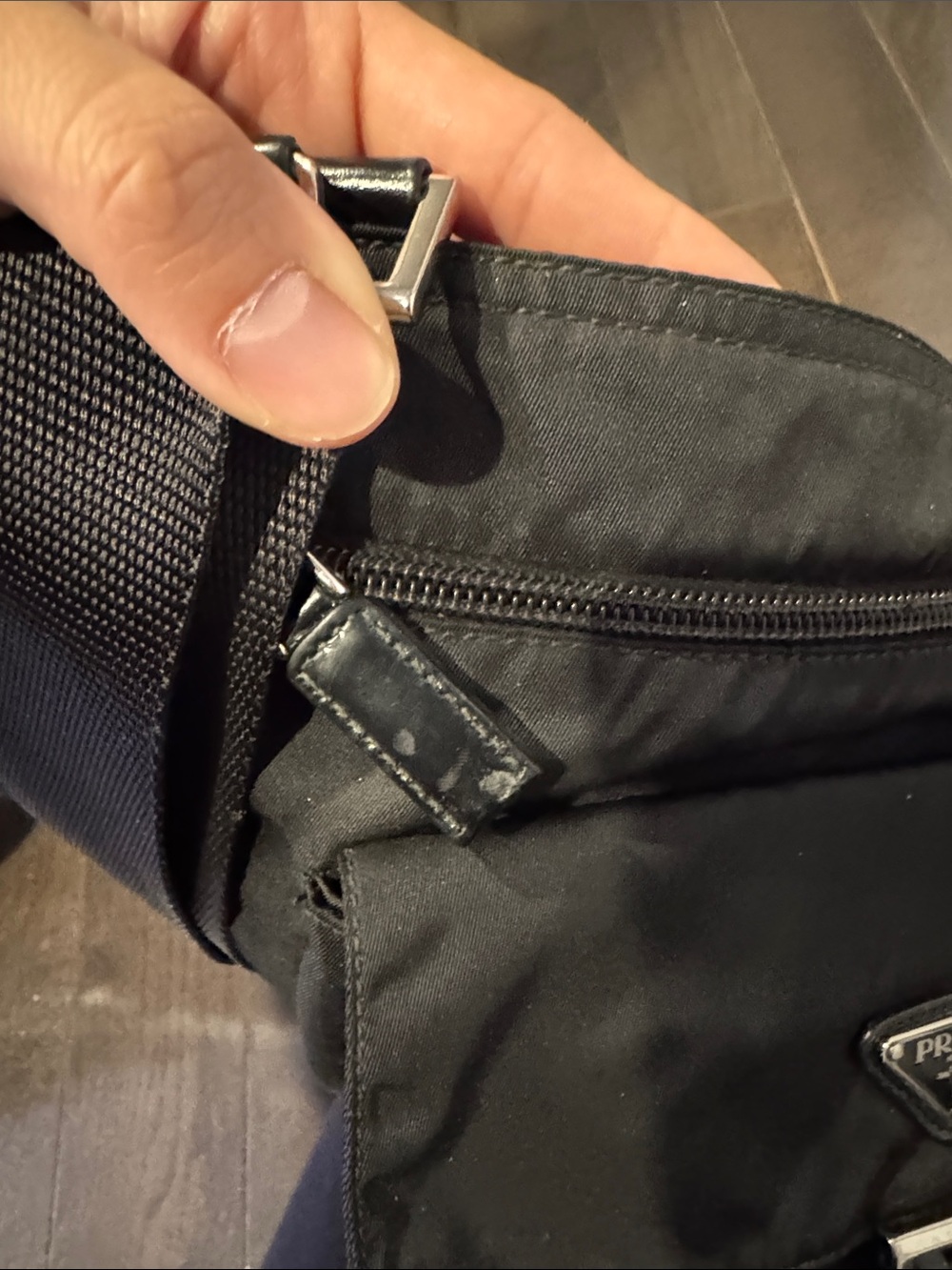 Prada Black Nylon Messenger Bag with Adjustable Strap - Picture 5 of 5